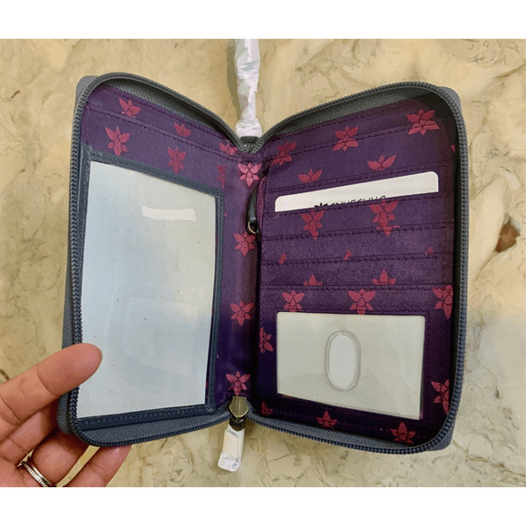 Anuschka Hand Painted Wallet Organizer Wallet Lion - Picture 5 of 8